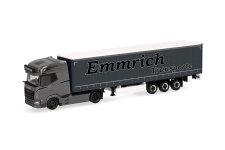 Herpa 320474 - H0 - DAF XG+ Gardinenplanen-Sattelzug Emmrich